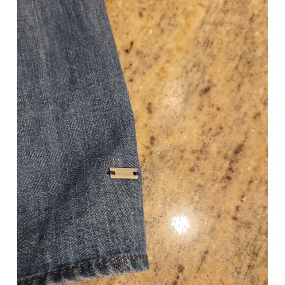 Tommy Hilfiger Shirt Dress Sz L Chambray Denim Mini Sleeveless Tie Front Wrap - Picture 5 of 16